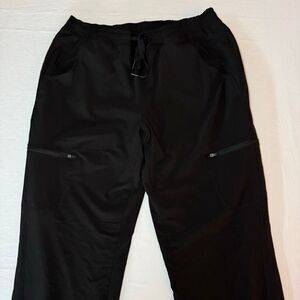 Eddie Bauer Fleece Lined Joggers | Women’s 8 | Black Cargo Pants | Zip Pockets